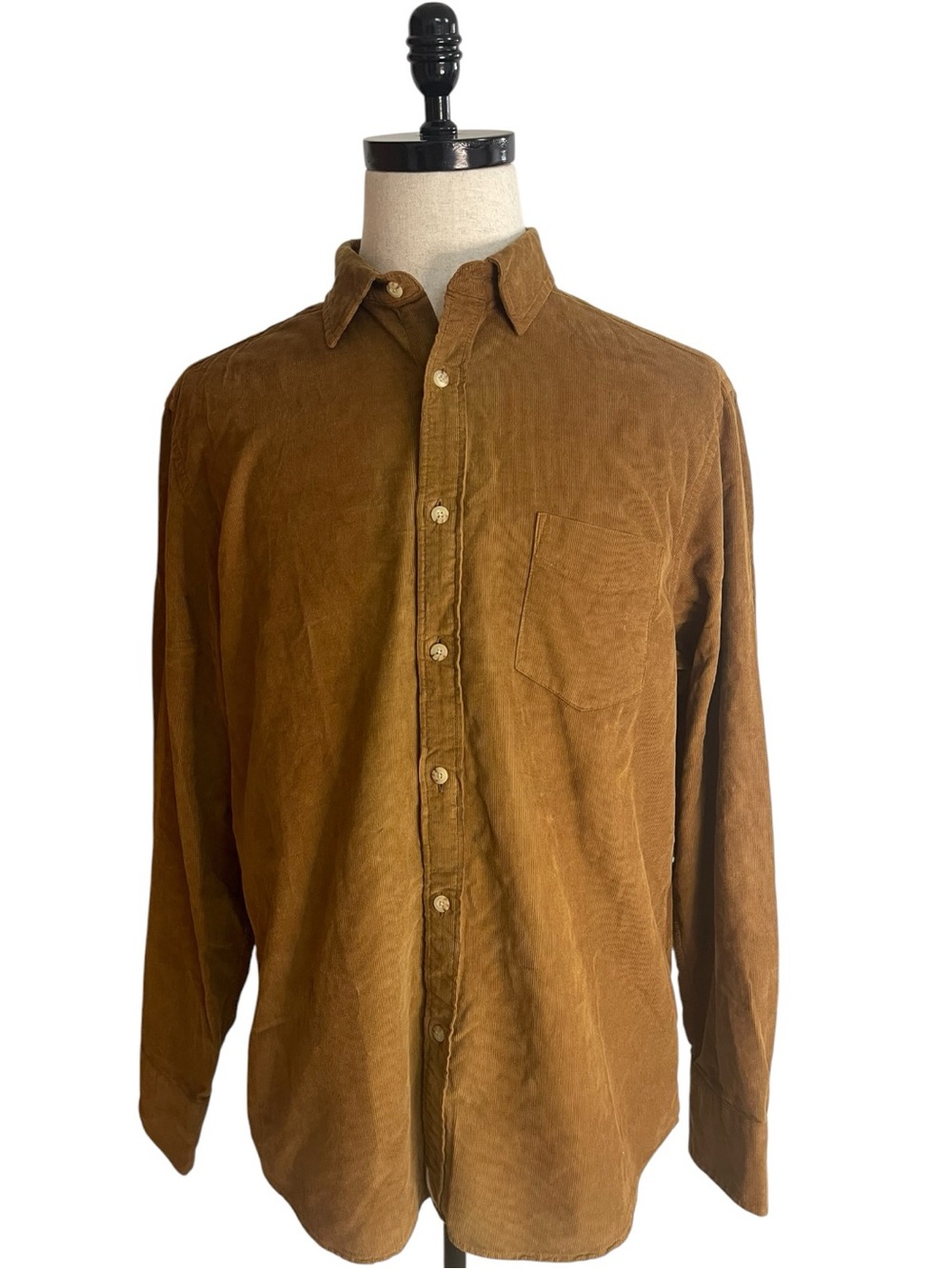 UNTUCKit Caprone Cord Corduroy Button Down Shirt Brown - Picture 1 of 16